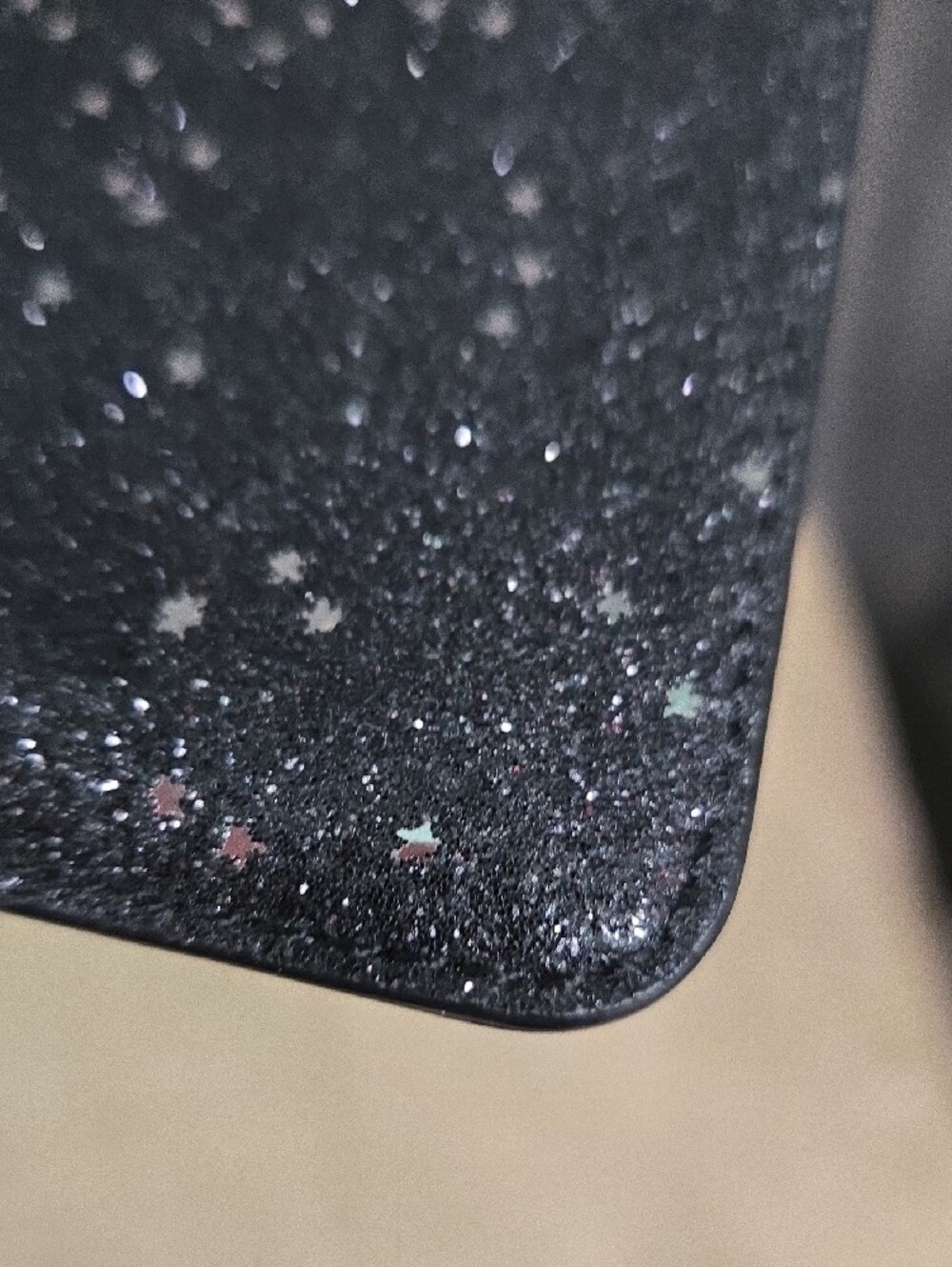 Like-new Coach Black Glitter Star Wristlet Pouch - Picture 3 of 8